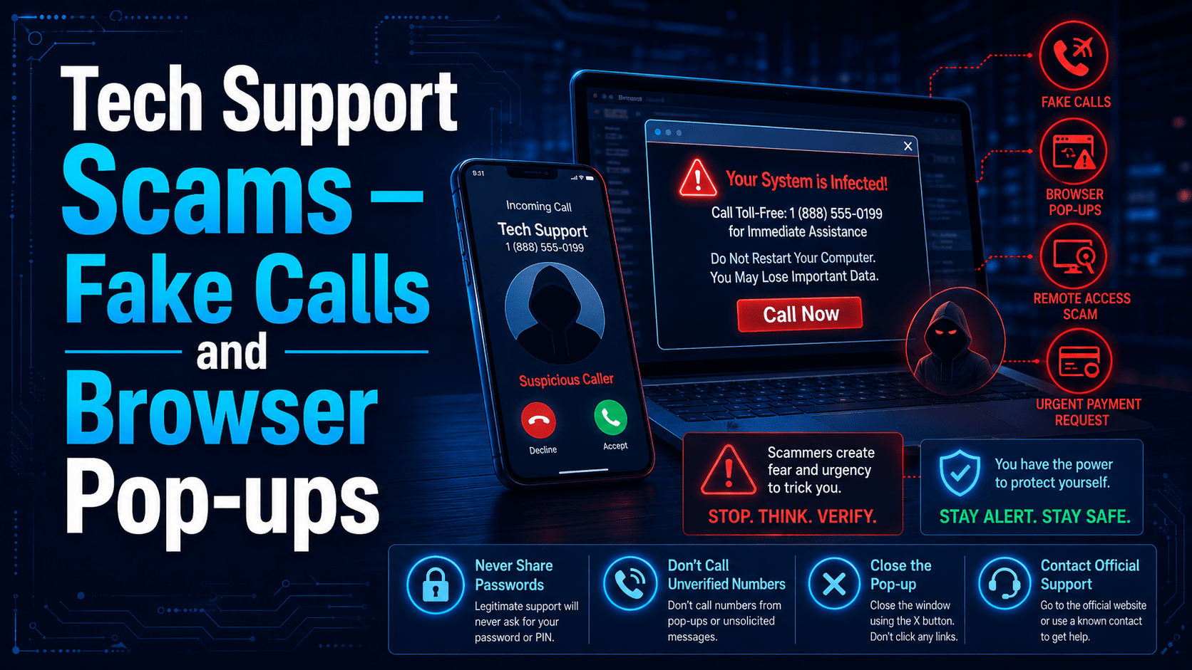 Tech Support Scams — Fake Calls and Browser Pop-ups